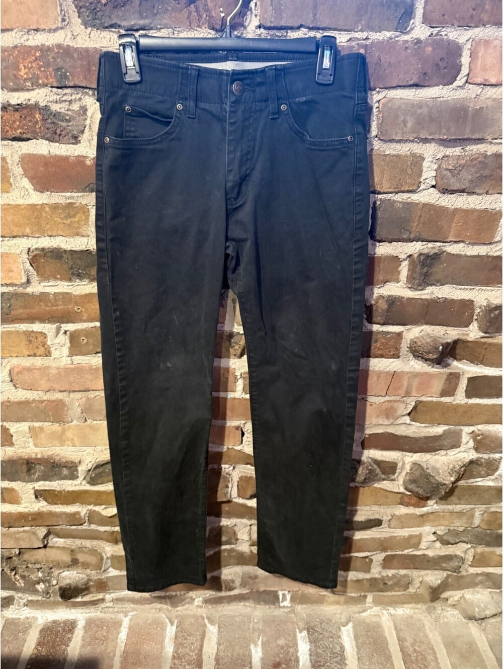 Lee Slim Straight Black Jeans 30x32